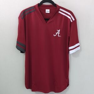 College World Alabama Crimson Tide Ringer Shirt Red White Gray Men's Size L
